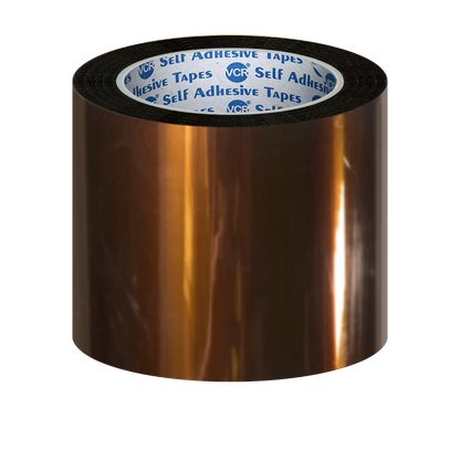 VCR kapton Tape 96mm / 04 inches Width - 33 Meters in Length - Amber Color - Pack of 1 Roll