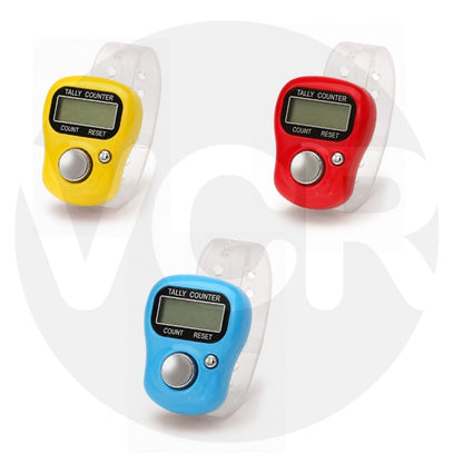 VCR 5-Digit Multicolor Mini Tally Counter Finger Ring with LCD Display, Reset Button & Adjustable Strap for Japa Mala, Meditation, Sports, Knitting, Running & Events