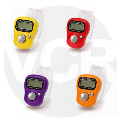 VCR 5-Digit Multicolor Mini Tally Counter Finger Ring with LCD Display, Reset Button & Adjustable Strap for Japa Mala, Meditation, Sports, Knitting, Running & Events