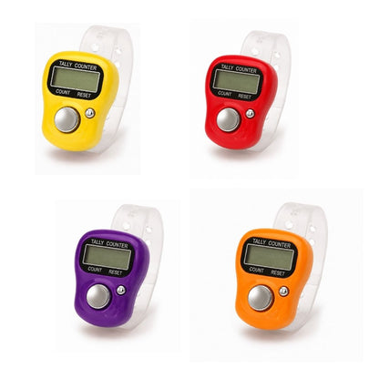 VCR 5-Digit Multicolor Mini Tally Counter Finger Ring with LCD Display, Reset Button & Adjustable Strap for Japa Mala, Meditation, Sports, Knitting, Running & Events