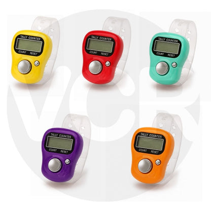 VCR 5-Digit Multicolor Mini Tally Counter Finger Ring with LCD Display, Reset Button & Adjustable Strap for Japa Mala, Meditation, Sports, Knitting, Running & Events