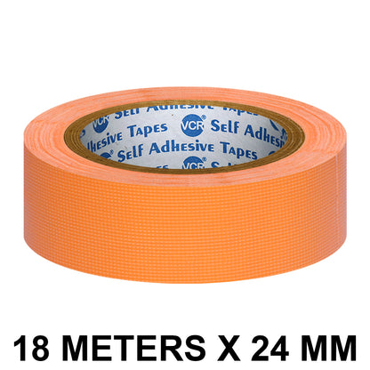 VCR Orange Duct Tape - 18 Meters in Length 24mm / 1" Width - Strong Book Binding Tape - Waterproof Heavy Duty Duct Tape