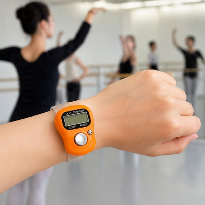 VCR 5-Digit Mini Tally Counter Finger Ring with LCD Display, Reset Button & Adjustable Strap for Japa Mala, Meditation, Sports, Knitting, Running & Events