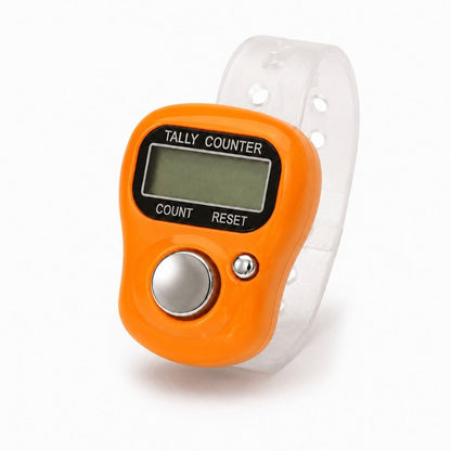 VCR 5-Digit Mini Tally Counter Finger Ring with LCD Display, Reset Button & Adjustable Strap for Japa Mala, Meditation, Sports, Knitting, Running & Events