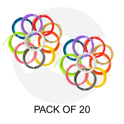 VCR High Temperature 3D Pen PLA Filament - 1.75mm Diameter - 5 Meter in Length - Multicolor Refill Set for USB Powered 3D Pen - DIY Crafts, Safe for Kids & Adults