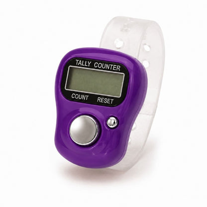 VCR 5-Digit Mini Tally Counter Finger Ring with LCD Display, Reset Button & Adjustable Strap for Japa Mala, Meditation, Sports, Knitting, Running & Events