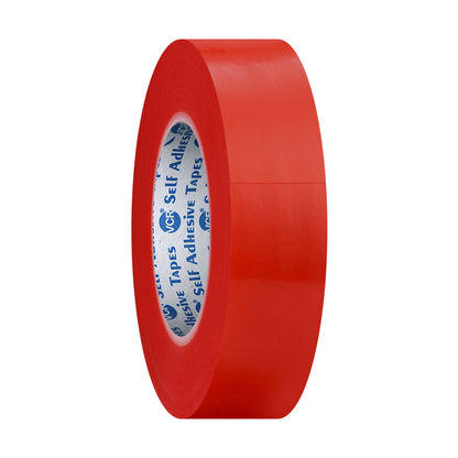 VCR RED Strong Acrylic Transparent Adhesive - Double Sided Heat Resistant - (Polyester Tape) - 45 Meters in Length - 24mm Width - 1 Roll Per Pack
