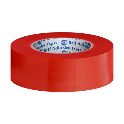 VCR RED Strong Acrylic Transparent Adhesive - Double Sided Heat Resistant - (Polyester Tape) - 45 Meters in Length - 32mm Width - 1 Roll Per Pack