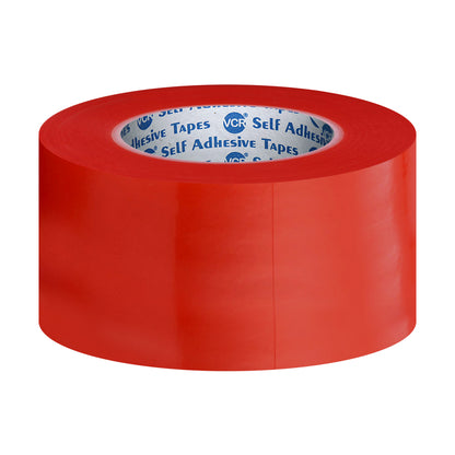 VCR RED Strong Acrylic Transparent Adhesive - Double Sided Heat Resistant - (Polyester Tape) - 45 Meters in Length - 48mm Width - 1 Roll Per Pack