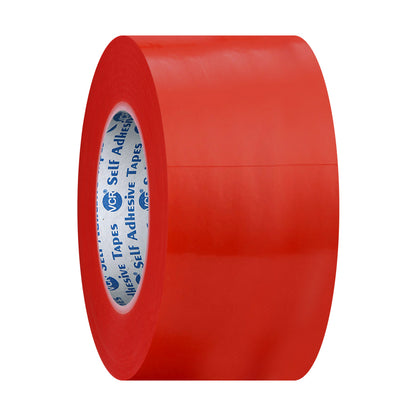 VCR RED Strong Acrylic Transparent Adhesive - Double Sided Heat Resistant - (Polyester Tape) - 45 Meters in Length - 48mm Width - 1 Roll Per Pack