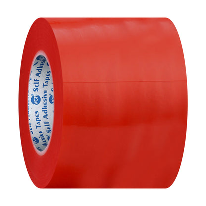 VCR RED Strong Acrylic Transparent Adhesive - Double Sided Heat Resistant - (Polyester Tape) - 45 Meters in Length - 72mm Width - 1 Roll Per Pack