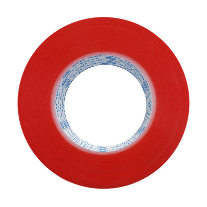 VCR RED Strong Acrylic Transparent Adhesive - Double Sided Heat Resistant - (Polyester Tape) - 45 Meters in Length - 06mm Width - 1 Roll Per Pack