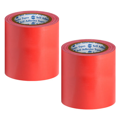 VCR Red Duct Tape - 18 Meters in Length 144mm / 6" Width - Strong Book Binding Tape - Waterproof Heavy Duty Duct Tape