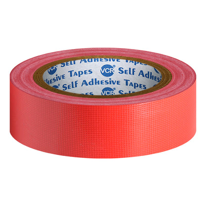 VCR Red Duct Tape - 18 Meters in Length 24mm / 1" Width - Strong Book Binding Tape - Waterproof Heavy Duty Duct Tape