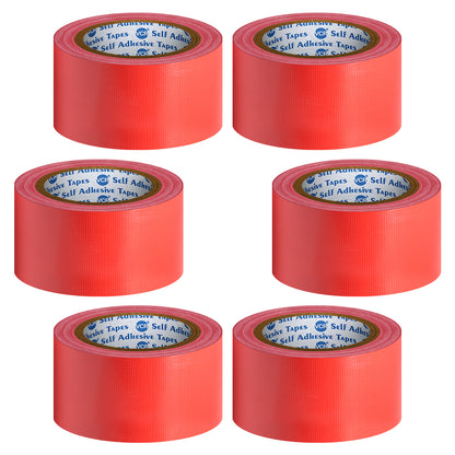 VCR Red Duct Tape - 18 Meters in Length 48mm / 2" Width - Strong Book Binding Tape - Waterproof Heavy Duty Duct Tape