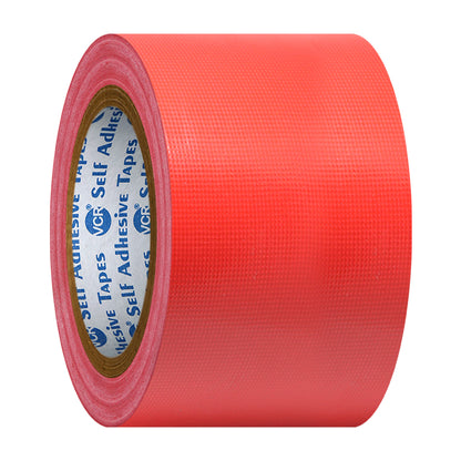 VCR Red Duct Tape - 18 Meters in Length 72mm / 3" Width - Strong Book Binding Tape - Waterproof Heavy Duty Duct Tape