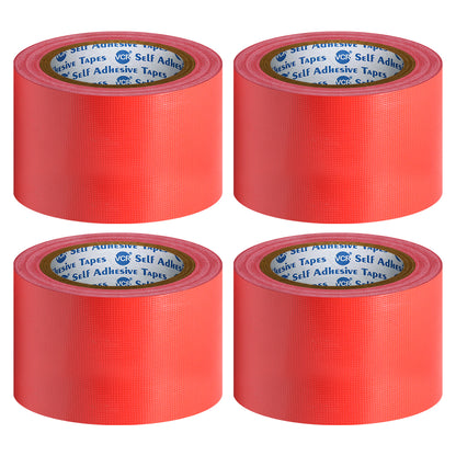 VCR Red Duct Tape - 18 Meters in Length 72mm / 3" Width - Strong Book Binding Tape - Waterproof Heavy Duty Duct Tape
