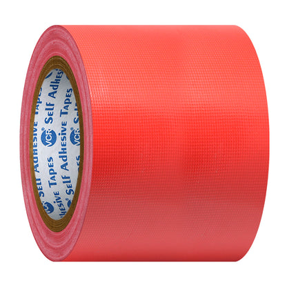 VCR Red Duct Tape - 18 Meters in Length 96mm / 4" Width - Strong Book Binding Tape - Waterproof Heavy Duty Duct Tape