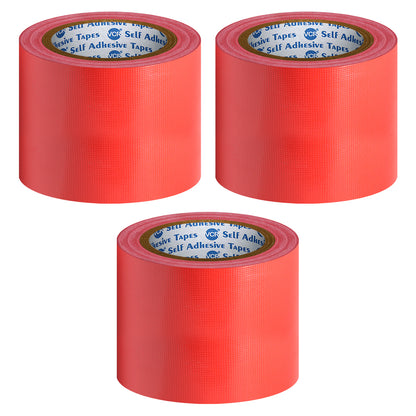 VCR Red Duct Tape - 18 Meters in Length 96mm / 4" Width - Strong Book Binding Tape - Waterproof Heavy Duty Duct Tape