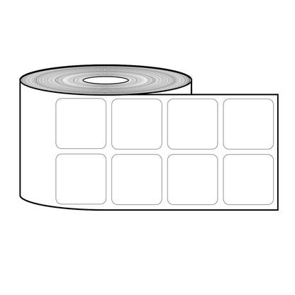 VCR 1.5 x 1.5 Direct Thermal Barcode Label Sticker - 1.5 x 1.5 inches - 38mm x 38mm - 2 Ups - 2000 Labels Per Roll - Pack of 1 Roll - White Self Adhesive Barcoding Sticker 1 inch core