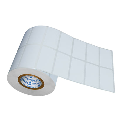 VCR 2 x 1 Direct Thermal Barcode Label Sticker - 2 x 1 inches - 50mm x 25mm - 2 Ups - 2000 Labels Per Roll - Pack of 1 Roll -White Self Adhesive Sticker for Printing Barcoding Labels 1 inch core