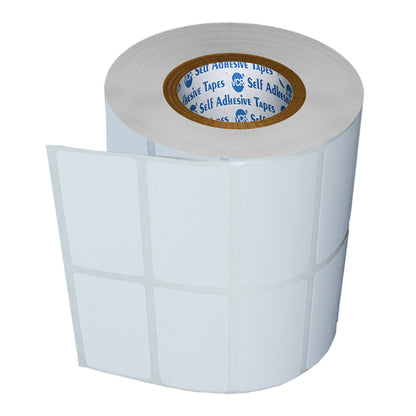 VCR 2 x 1 Direct Thermal Barcode Label Sticker - 2 x 1 inches - 50mm x 25mm - 2 Ups - 2000 Labels Per Roll - Pack of 1 Roll -White Self Adhesive Sticker for Printing Barcoding Labels 1 inch core