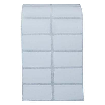 VCR 2 x 1 Direct Thermal Barcode Label Sticker - 2 x 1 inches - 50mm x 25mm - 2 Ups - 2000 Labels Per Roll - Pack of 1 Roll -White Self Adhesive Sticker for Printing Barcoding Labels 1 inch core