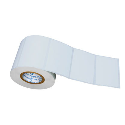 VCR 2.5 x 1.5 Direct Thermal Barcode Label Sticker - 2.5 x 1.5 inches - 60mm x 40mm - 500 Labels Per Roll - Pack of 1 Roll - White Self Adhesive Sticker for Printing Barcoding Labels 1 inch core