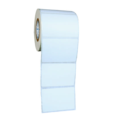 VCR 2.5 x 1.5 Direct Thermal Barcode Label Sticker - 2.5 x 1.5 inches - 60mm x 40mm - 500 Labels Per Roll - Pack of 1 Roll - White Self Adhesive Sticker for Printing Barcoding Labels 1 inch core