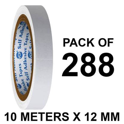 VCR Double Side Tissue Tape - 10 Meters in Length - 12mm / 0.5" Width - Easy Tear for Double Sided Adhesive Use, Best for Arts, Crafts, Photography, Scrapbooking.