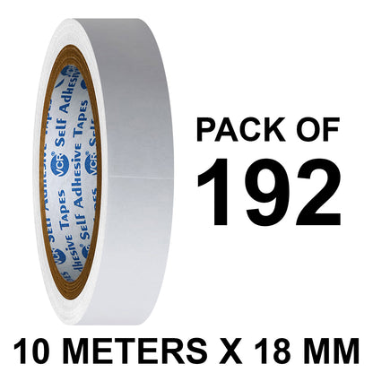 VCR Double Side Tissue Tape - 10 Meters in Length - 18mm / 0.75" Width - Easy Tear for Double Sided Adhesive Use, Best for Arts, Crafts, Photography, Scrapbooking.