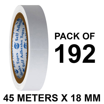 VCR Double Side Tissue Tape - 45 Meters in Length - 18mm / 0.75" Width - Easy Tear for Double Sided Adhesive Use, Best for Arts, Crafts, Photography, Scrapbooking.