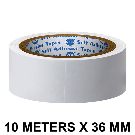 VCR Double Side Tissue Tape - 10 Meters in Length - 36mm / 1.5" Width - Easy Tear for Double Sided Adhesive Use, Best for Arts, Crafts, Photography, Scrapbooking.