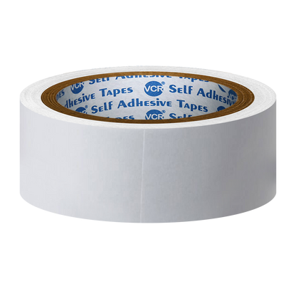 VCR Double Side Tissue Tape - 45 Meters in Length - 36mm / 1.5" Width - Easy Tear for Double Sided Adhesive Use, Best for Arts, Crafts, Photography, Scrapbooking.