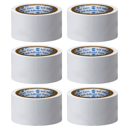 VCR Double Side Tissue Tape - 45 Meters in Length - 48mm / 02" Width - Easy Tear for Double Sided Adhesive Use, Best for Arts, Crafts, Photography, Scrapbooking.