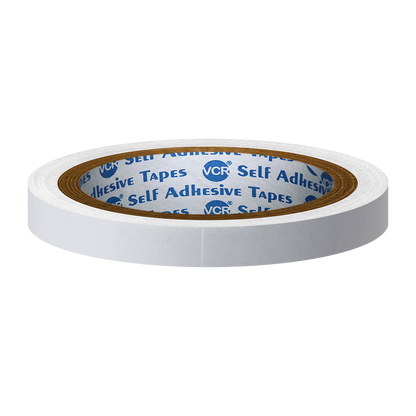 VCR Double Side Tissue Tape - 10 Meters in Length - 06mm / 0.25" Width Easy Tear for Double Sided Adhesive Use, Best for Arts, Crafts, Photography, Scrapbooking.