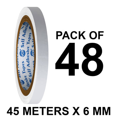 VCR Double Side Tissue Tape - 45 Meters in Length - 06mm / 0.25" Width - Easy Tear for Double Sided Adhesive Use, Best for Arts, Crafts, Photography, Scrapbooking.
