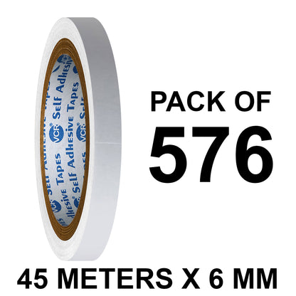 VCR Double Side Tissue Tape - 45 Meters in Length - 06mm / 0.25" Width - Easy Tear for Double Sided Adhesive Use, Best for Arts, Crafts, Photography, Scrapbooking.