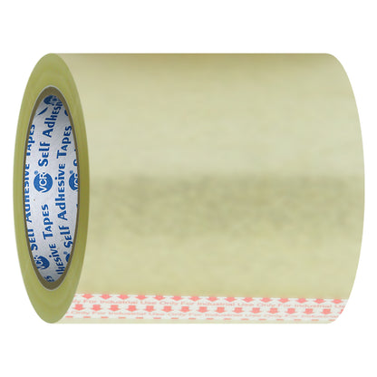 VCR Self Adhesive Transparent Cello Tape - 144mm / 6" Width - BOPP Industrial Packaging Tape for E-Commerce Box Packing, Office and Home use