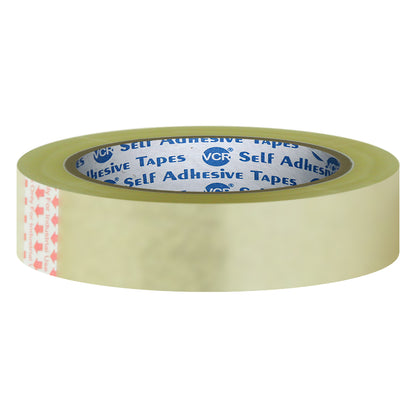 VCR Self Adhesive Transparent Cello Tape - 18mm / 0.75" Width - BOPP Industrial Packaging Tape for E-Commerce Box Packing, Office and Home use