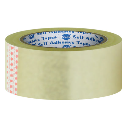 VCR Self Adhesive Transparent Cello Tape - 36mm / 1.5" Width - BOPP Industrial Packaging Tape for E-Commerce Box Packing, Office and Home use