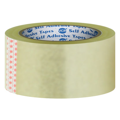 VCR Self Adhesive Transparent Cello Tape - 48mm / 2" Width - BOPP Industrial Packaging Tape for E-Commerce Box Packing, Office and Home use