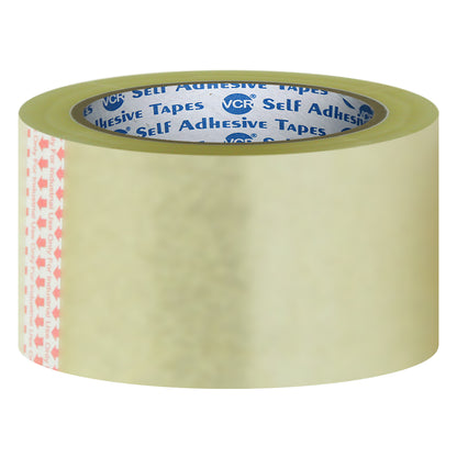 VCR Self Adhesive Transparent Cello Tape - 60mm / 2.5" Width - BOPP Industrial Packaging Tape for E-Commerce Box Packing, Office and Home use