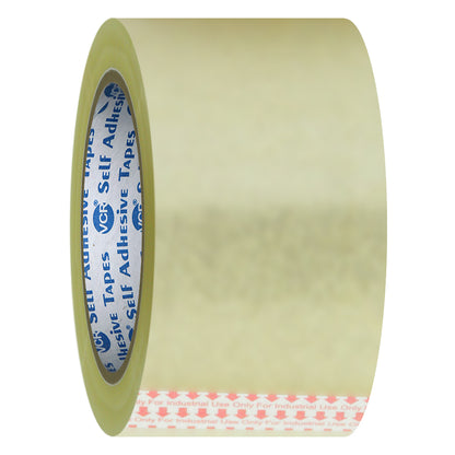 VCR Self Adhesive Transparent Cello Tape - 60mm / 2.5" Width - BOPP Industrial Packaging Tape for E-Commerce Box Packing, Office and Home use