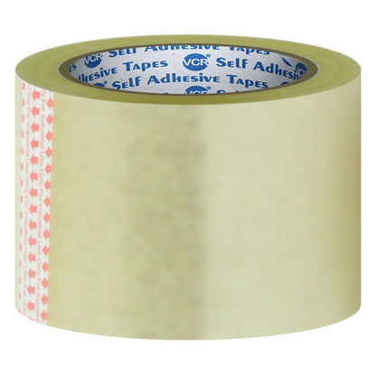 VCR Self Adhesive Transparent Cello Tape - 72mm / 3" Width - BOPP Industrial Packaging Tape for E-Commerce Box Packing, Office and Home use