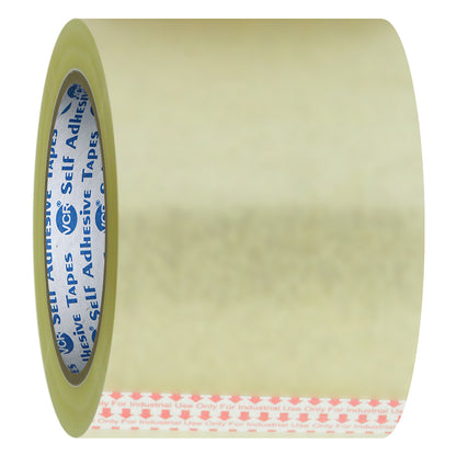 VCR Self Adhesive Transparent Cello Tape - 96mm / 4" Width - BOPP Industrial Packaging Tape for E-Commerce Box Packing, Office and Home use