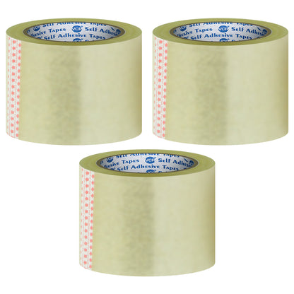 VCR Self Adhesive Transparent Cello Tape - 96mm / 4" Width - BOPP Industrial Packaging Tape for E-Commerce Box Packing, Office and Home use