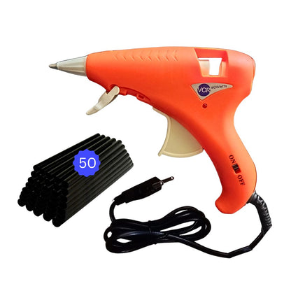 VCR 40W Hot Melt Glue Gun for Crafting & DIY Purpose - 40 Watts - ON/Off Switch for Precise Glue Output - Easy To Use Dark Orange Glue Gun - VCR 40 Mini