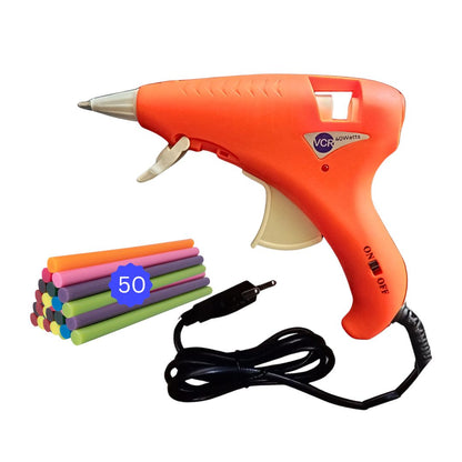VCR 40W Hot Melt Glue Gun for Crafting & DIY Purpose - 40 Watts - ON/Off Switch for Precise Glue Output - Easy To Use Dark Orange Glue Gun - VCR 40 Mini