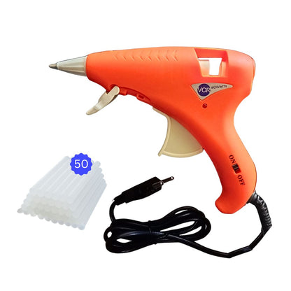 VCR 40W Hot Melt Glue Gun for Crafting & DIY Purpose - 40 Watts - ON/Off Switch for Precise Glue Output - Easy To Use Dark Orange Glue Gun - VCR 40 Mini